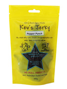 Pepper Punch 100g beef jerky bag. Australian beef jerky co made from australian beef and manufactured in central Queensland. aussi beef jerky. With recycable bag.