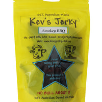 Smokey BBQ 100g Double smoked Award winning beef jerky bag. Australian beef jerky co made from australian beef and manufactured in central Queensland. aussi beef jerky. With recycable bag. Best beef jerky